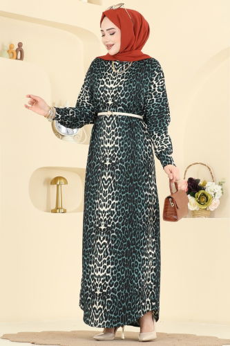 E.R.K. - Dress 7137ERK1158 Pattern2 Emerald