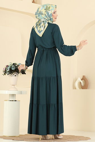 moda selvim الفستان بترولي 7138BG354 - Thumbnail