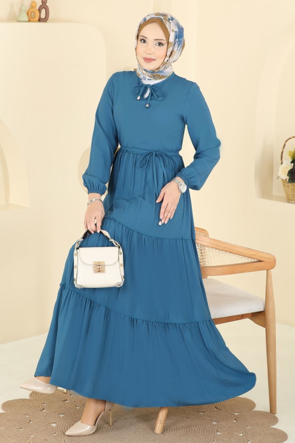 Modaselvim %30 DISCOUNT Dress 7151BG354 Indigo