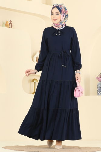 B.G.S. - Dress 7151BG354 Navy Blue