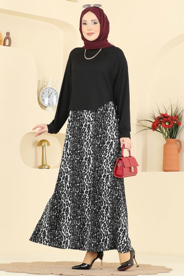 Modaselvim Dress Dress 7153ERK1158 Black