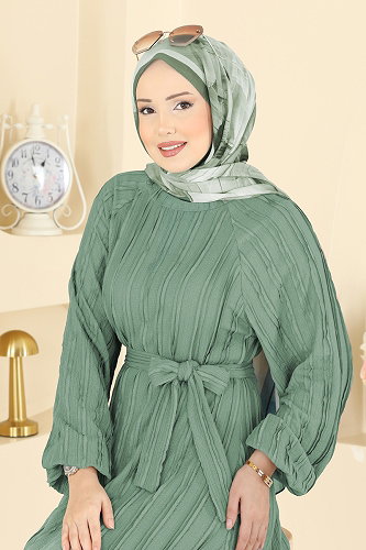 moda selvim Dress 7159ERK1158 Mint - Thumbnail
