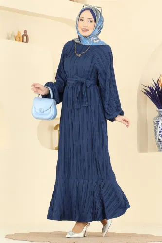 E.R.K. - Dress 7159ERK1158 Navy Blue