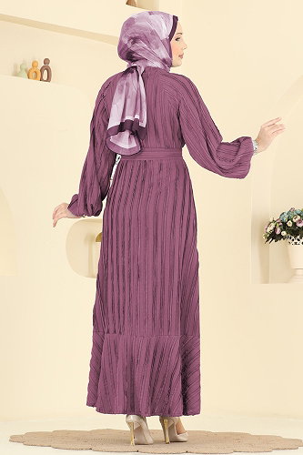 moda selvim Dress 7159ERK1158 Rose Dried - Thumbnail