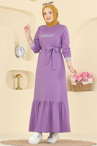 moda selvim الفستان ليلكي 715PM271 - Thumbnail