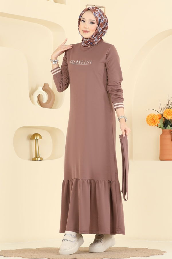 Modaselvim الفساتين الفستان بيج وردي 715PM271