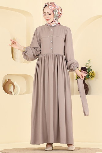 moda selvim Dress 7160BG354 Vision - Thumbnail