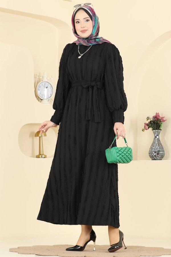 Modaselvim Dress Dress 7166BG354 Black