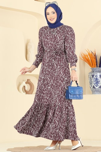 E.R.K. - Dress 7170ERK1158 Burgundy