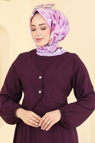 moda selvim الفستان توتي 7171ERK1158 - Thumbnail