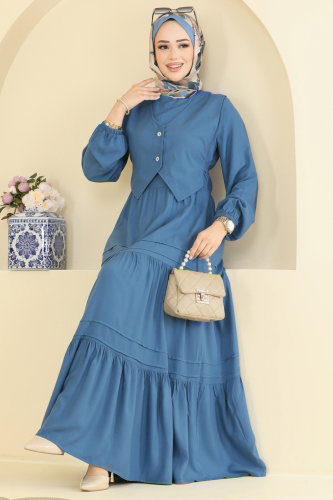 E.R.K. - Dress 7171ERK1158 Indigo