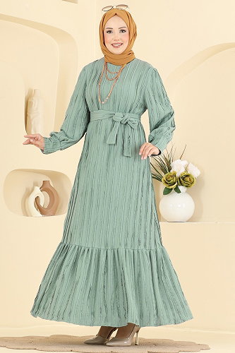moda selvim Dress 7172ERK1158 Mint - Thumbnail