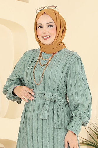 moda selvim Dress 7172ERK1158 Mint - Thumbnail