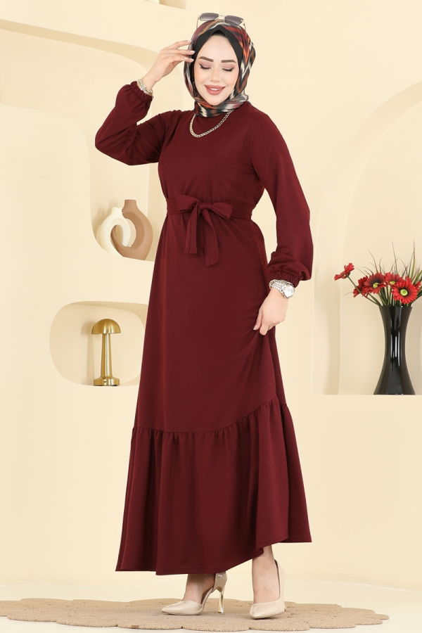 Modaselvim Dress Dress 718PM271 Burgundy