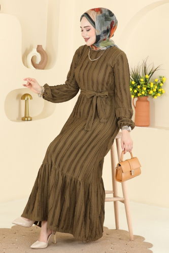 P.R.M. - Dress 726PM271 Oil Green