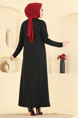 moda selvim Dress 735PM271 Black - Thumbnail