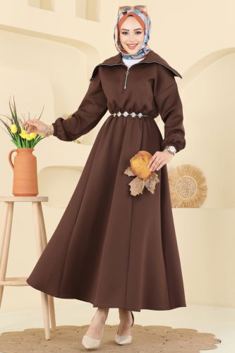 T.E.G. - Dress 8008TEG847 Brown