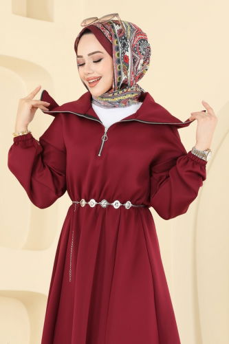 T.E.G. - الفستان خمري 8008TEG847