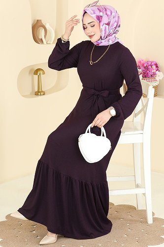 moda selvim الفستان توتي 800PM271 - Thumbnail