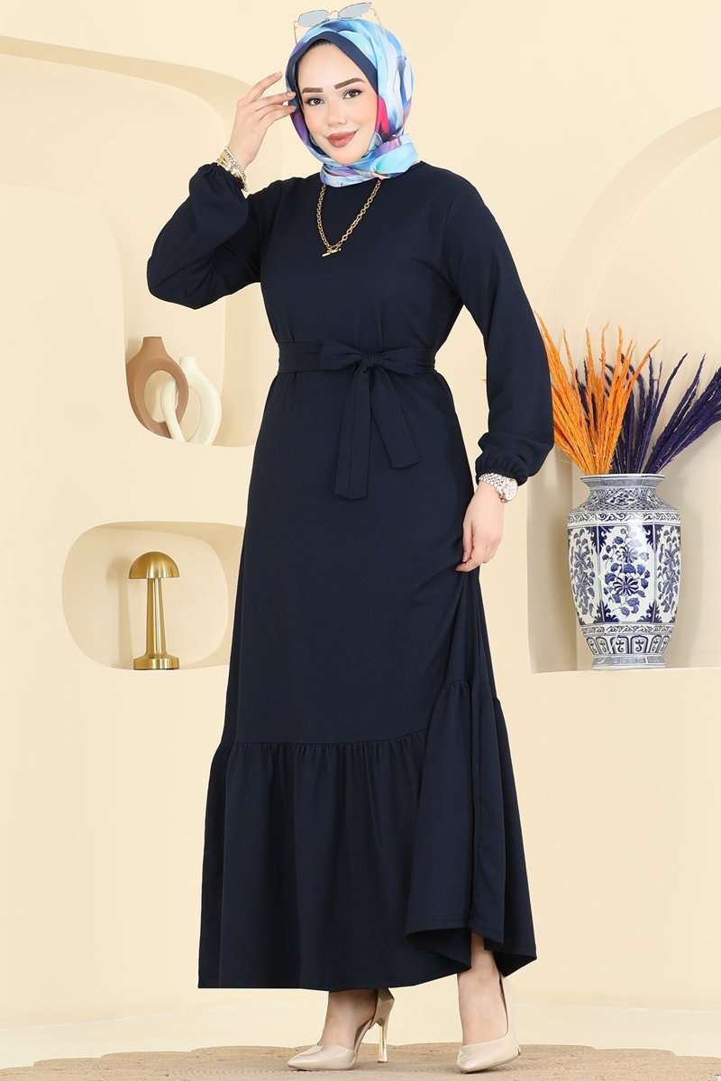 トップス Double Knit Dress / Navy Dress 800PM271 Navy Blue - Moda Selvim
