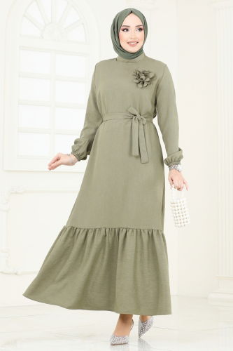 O.Z.N. - Dress 801OZN1046 Almond Green