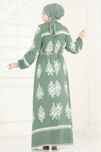 moda selvim Dress 802OZN1046 Mint - Thumbnail