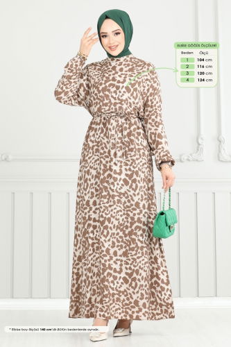 O.Z.N. - Dress 803OZN1046 Light Brown