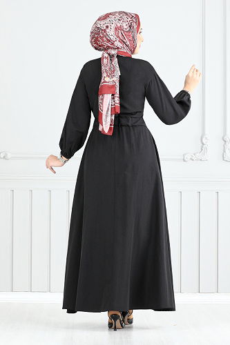 moda selvim Dress 805OZR1047-M Black - Thumbnail