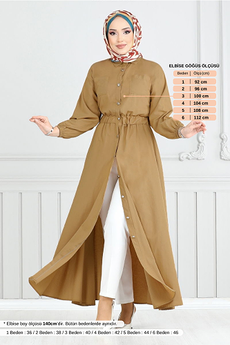 moda selvim الفستان لاتيه 805OZR1047-M - Thumbnail