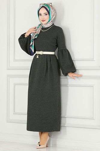 moda selvim 8060UKB139 العفني فستان - Thumbnail