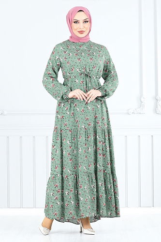 moda selvim Dress 810OZR1047-M Mint - Thumbnail