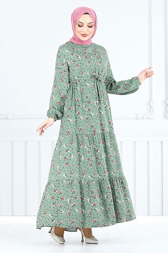 moda selvim Dress 810OZR1047-M Mint - Thumbnail