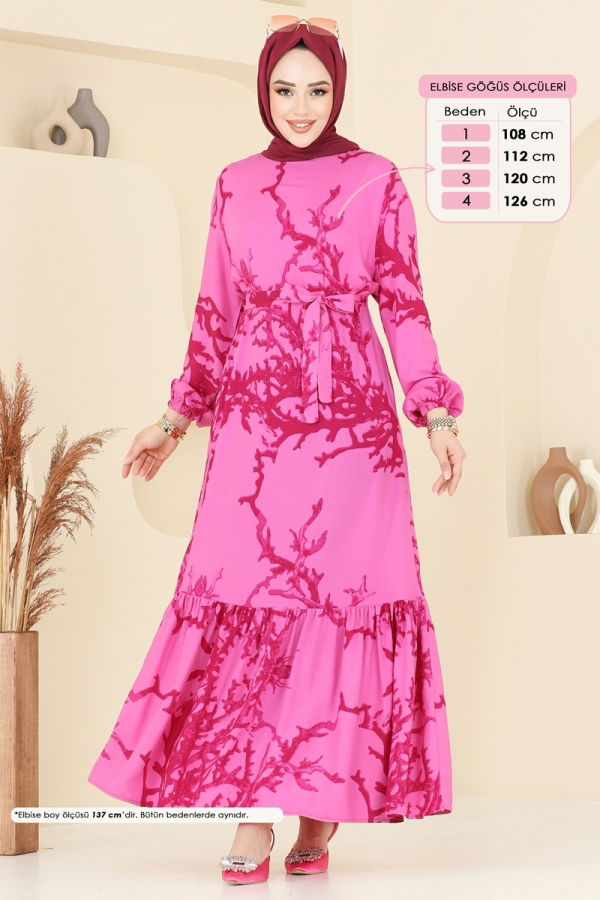 Modaselvim NET 20%+20% DISCOUNT IN THE CARD Dress 812OZN1046 Fuchsia