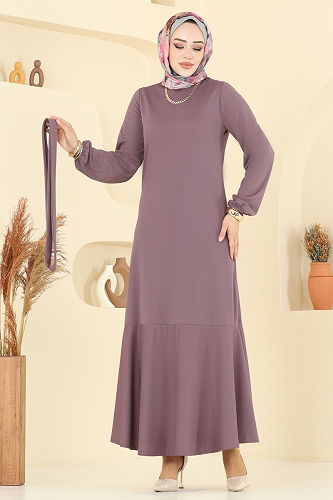 moda selvim Dress 8133AB368 Dark Rose Dusky - Thumbnail