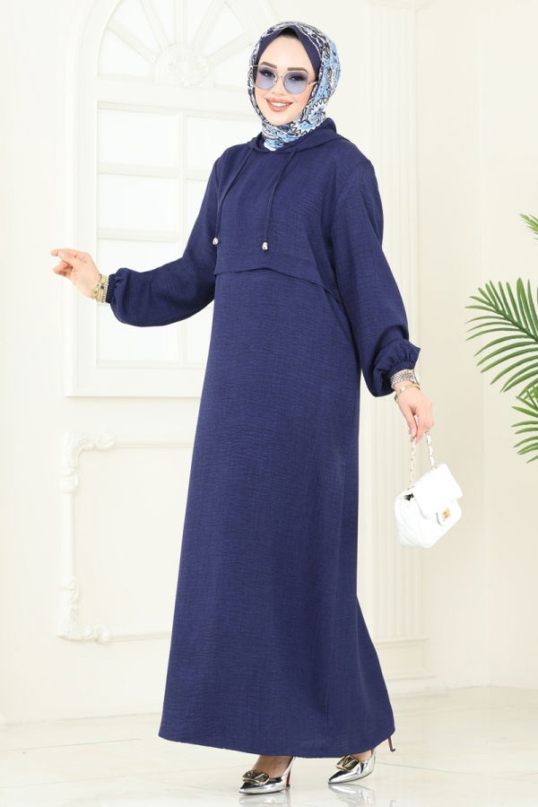 Modaselvim NET 20%+20% DISCOUNT IN THE CARD Dress 814OZN1046 Navy Blue