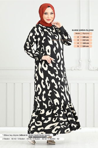 moda selvim الفستان بيج 820OZR1047-M - Thumbnail