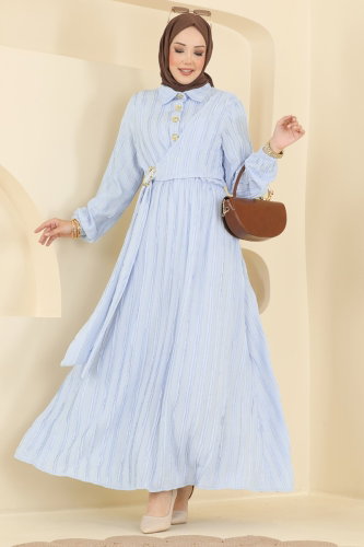 P.R.M. - Dress 820PM271 Baby Blue