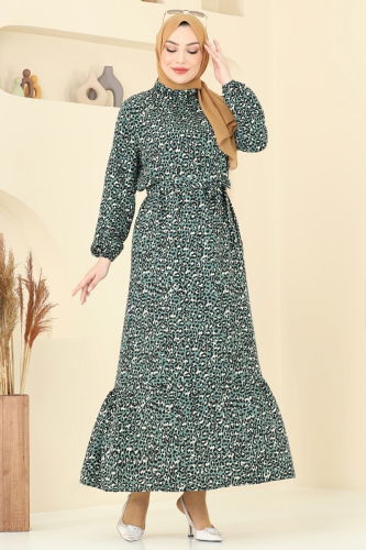 moda selvim Dress 822OZN1046 Mint - Thumbnail