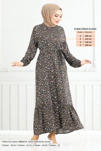 MRV O.Z.R. - الفستان بني 822OZR1047-M