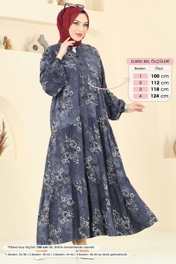 Modaselvim خصم صافٍ20%+20% في سلة التسوق الفستان رمادي غامق 826OZN1046