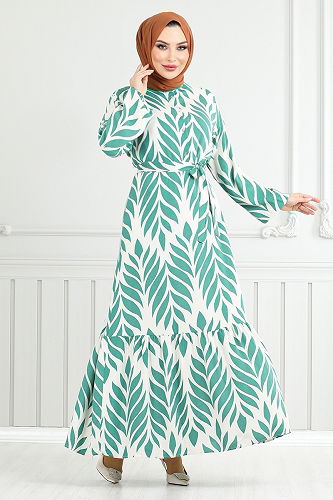 moda selvim Dress 827OZR1047-M Mint - Thumbnail