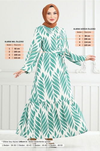 MRV O.Z.R. - الفستان أخضر باهت 827OZR1047-M