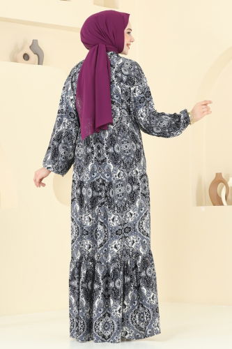 moda selvim الفستان أسود 832OZN1046 - Thumbnail