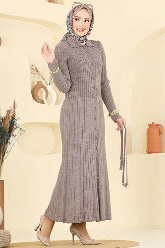 moda selvim Dress 8361KL398 Dark Vision - Thumbnail