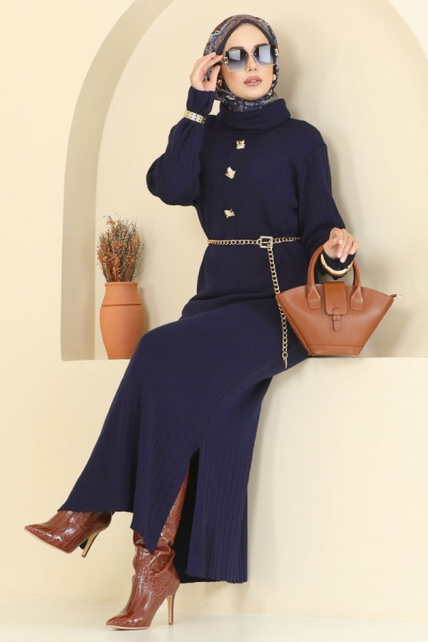 Modaselvim NET 20%+20% DISCOUNT IN THE CARD Dress 8362KL398 Navy Blue