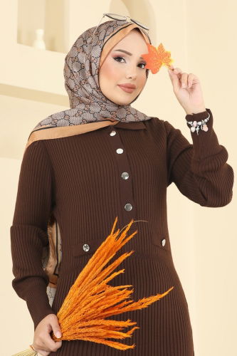 K.L. - الفستان بني 8364KL398