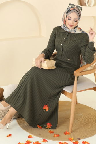 K.L. - Dress 8364KL398 Khaki