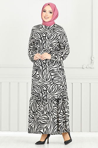 moda selvim Dress 836OZR1047-M Black - Thumbnail