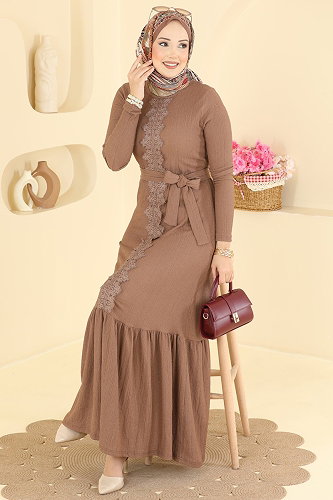 moda selvim Dress 838PM271 Dark Vision - Thumbnail