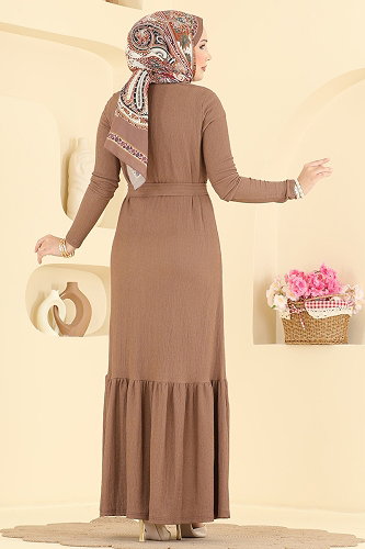 moda selvim Dress 838PM271 Dark Vision - Thumbnail